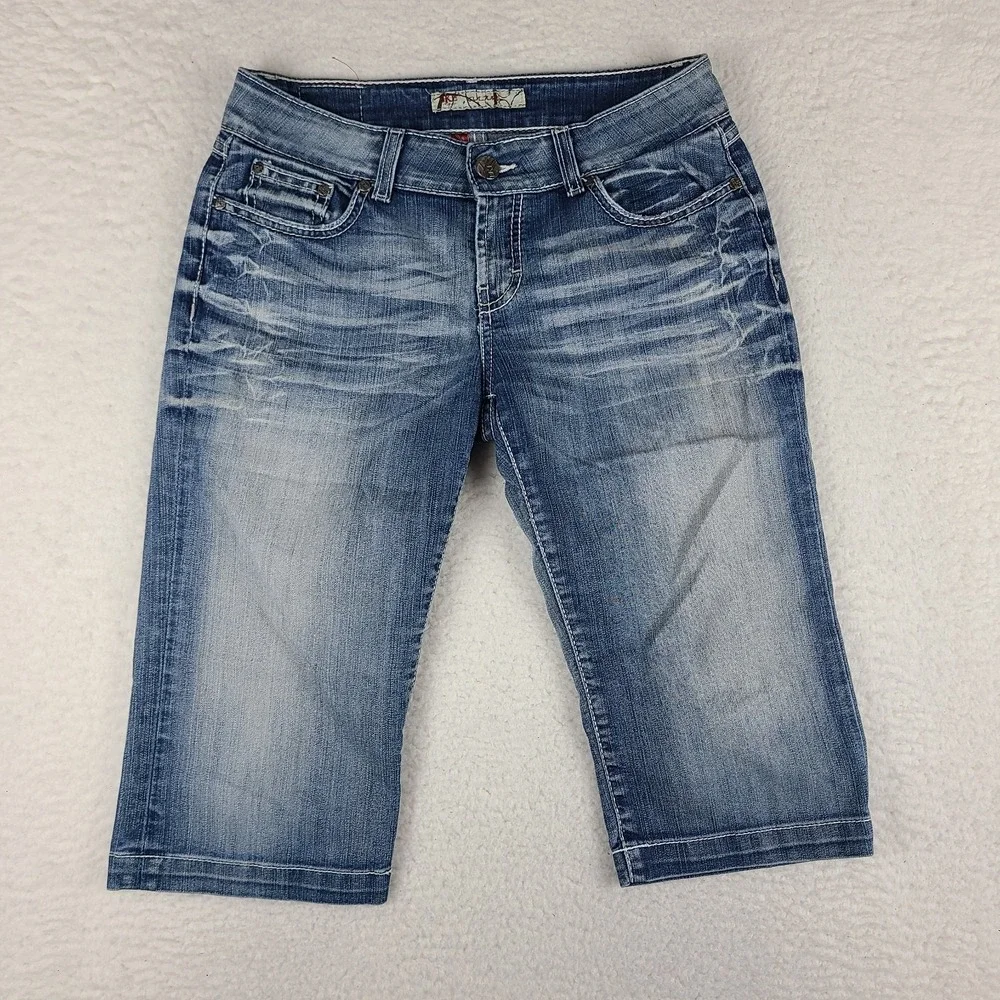 Buckle Denim Jeans Shorts Womens 29 Blue Culture‎ Bermuda Capri 16